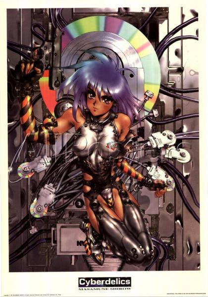 poster de masamune shirow -ghost in the shell-